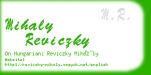 mihaly reviczky business card